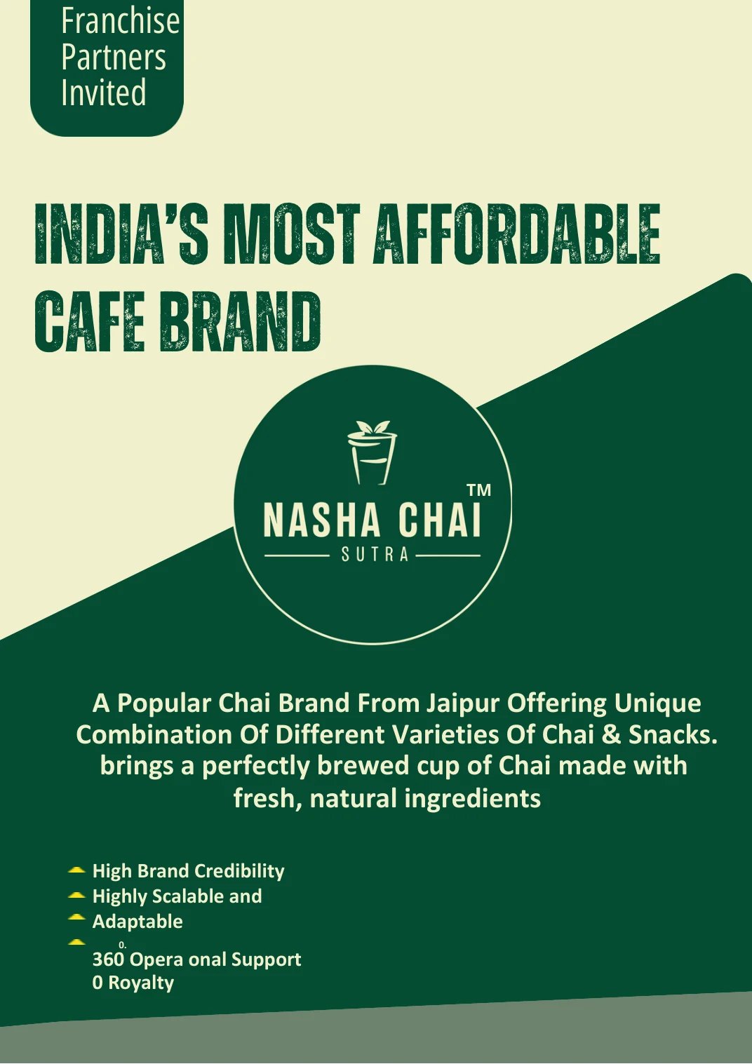 Nasha Chai Sutra franchise brochure cover